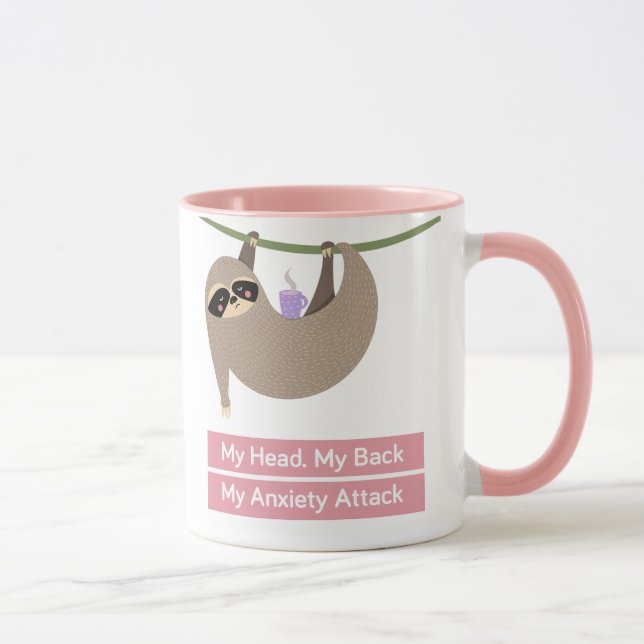 LAZARUS THE SLOTH ANXIETY MUG (Right)