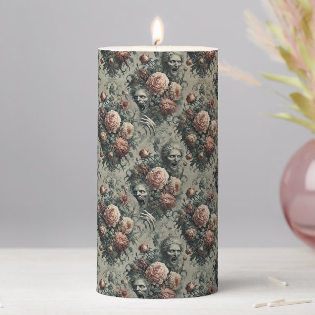 🩸 Lazarus Weeps – Gothic Altar in Delirium Pillar Candle (In Situ)