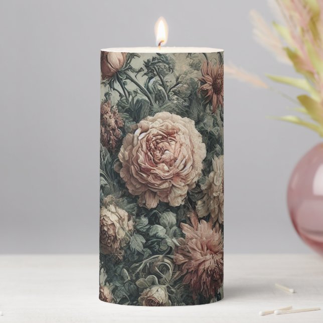 🩸 Lazarus Weeps – Gothic Altar in Solitaire Pillar Candle (In Situ)