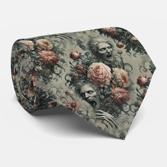 🩸 Lazarus Weeps – Gothic Victorian Neck Tie (Rolled)
