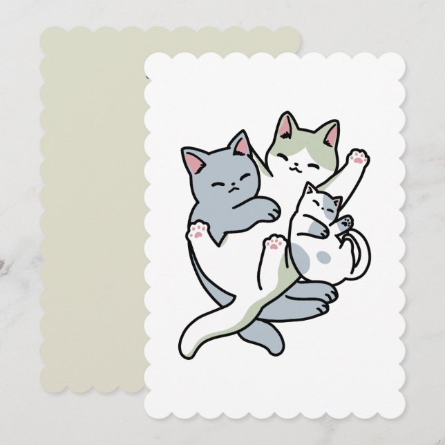 Laze Furr Days - Cute Lazy Cats Design (Front/Back)