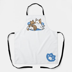 Laze Furr Days - Cute Lazy Cats Design Apron