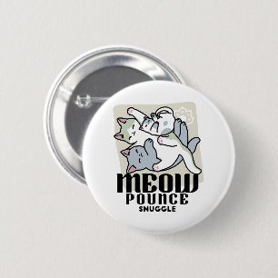 Laze Furr Days - Cute Lazy Cats Design Button