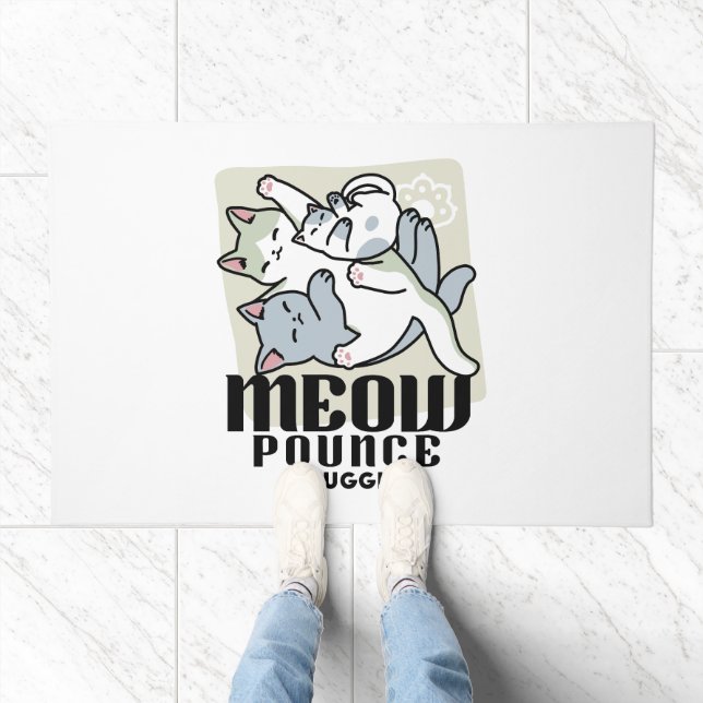 Laze Furr Days - Cute Lazy Cats Design Doormat (Indoor)