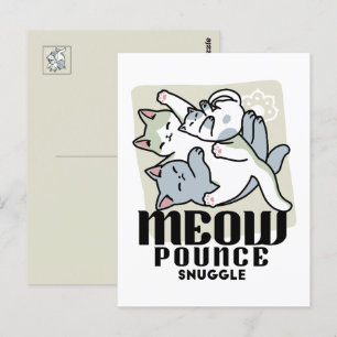 Laze Furr Days - Cute Lazy Cats Design Postcard