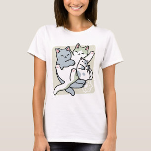 Laze Furr Days - Cute Lazy Cats Design T-Shirt