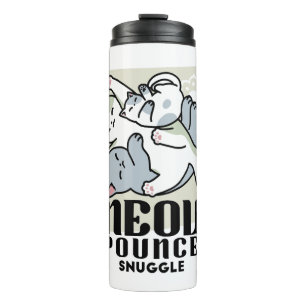 Laze Furr Days - Cute Lazy Cats Design Thermal Tumbler