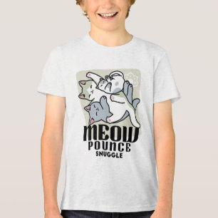 Laze Furr Days - Cute Lazy Cats Design Tri-Blend Shirt