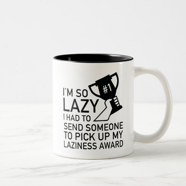 Laziness Award Two-Tone Coffee Mug (Right)