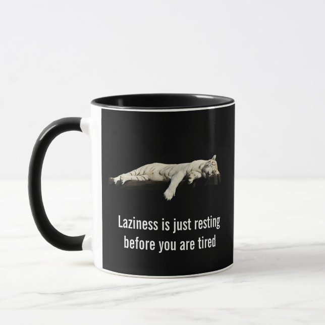 Laziness is just resting before you are tired mug (Left)