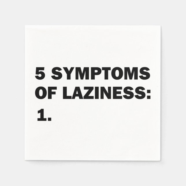 Laziness Napkins (Front)