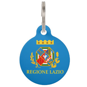 Lazio (Region of Italy) flag Pet ID Tag