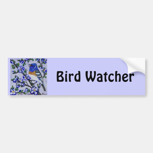 Lazuli Bunting Bumper Sticker (Front)