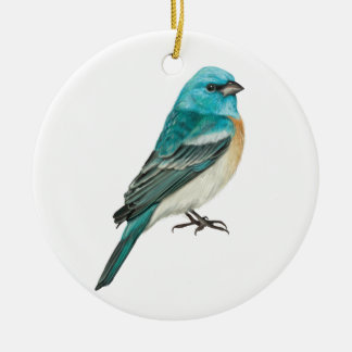 Lazuli Bunting Songbird Ceramic Ornament