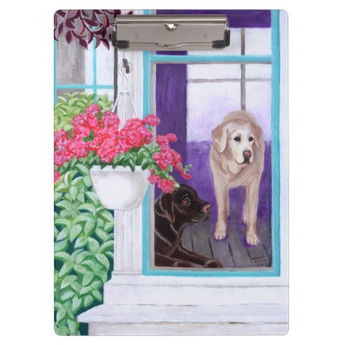 Lazy Afternoon Labradors Painting Clipboard