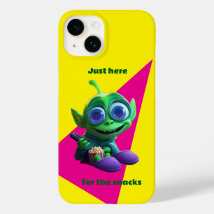 Lazy Alien – Funny Space Cartoon Case-Mate iPhone 14 Case