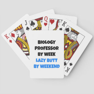 Lazy Biology Professor Joke Poker Cards