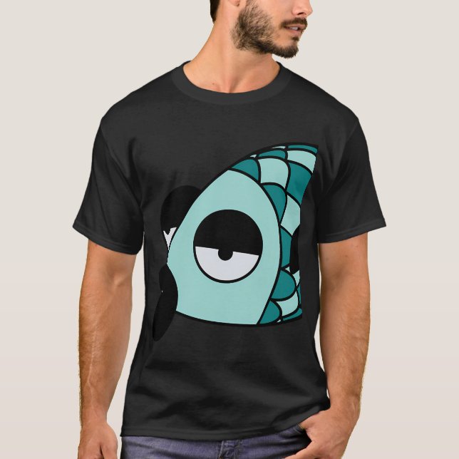 LAZY BLUE FISH T-Shirt (Front)