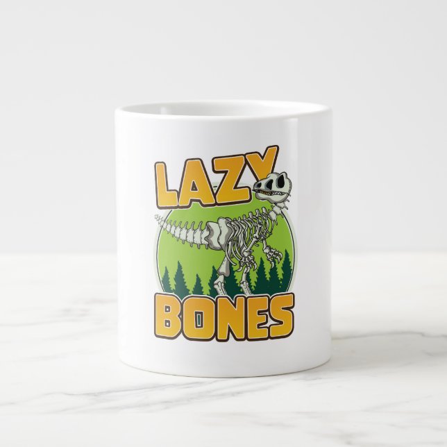 Lazy Bones cartoon logo Giant Coffee Mug (Front)