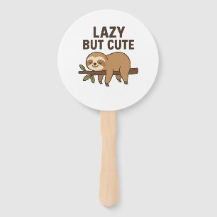 Lazy But Cute Sloth – Funny Animal Design Hand Fan