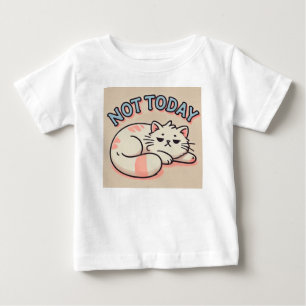Lazy Cartoon Cat  Baby T-Shirt