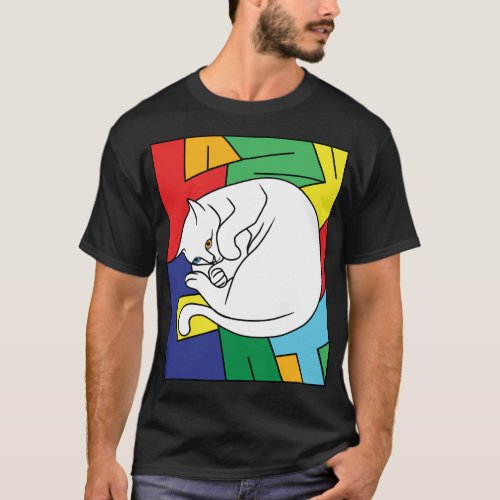 Lazy Cat _ Animals series 001 T_Shirt