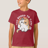 Lazy Cat Attitude – Too Bored to Care Funny Quote