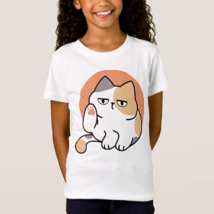 Lazy Cat Attitude – Too Bored to Care Funny Quote T-Shirt