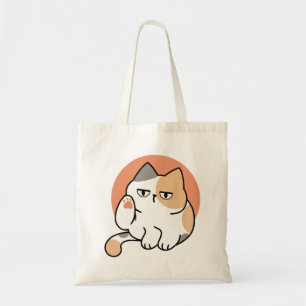 Lazy Cat Attitude – Too Bored to Care Funny Quote Tote Bag
