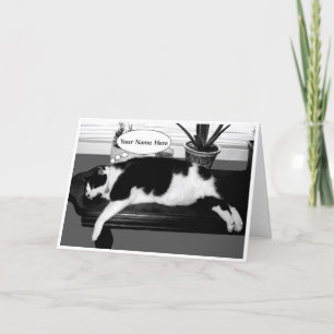 Lazy Cat Birthday Card