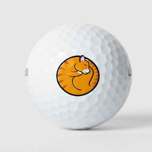 Lazy Cat Days Golf Balls