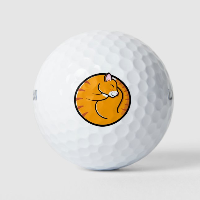 Lazy Cat Days Golf Balls (Front)