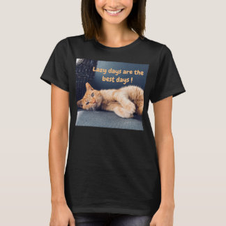 Lazy cat lying on the sofa T-Shirt