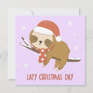 Lazy Christmas Day Holiday Card