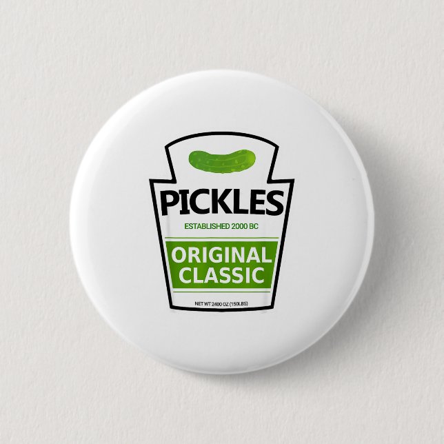 Lazy costume pickle jar  button (Front)
