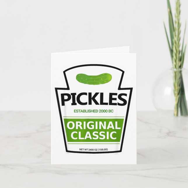 Lazy costume pickle jar  card (Front)