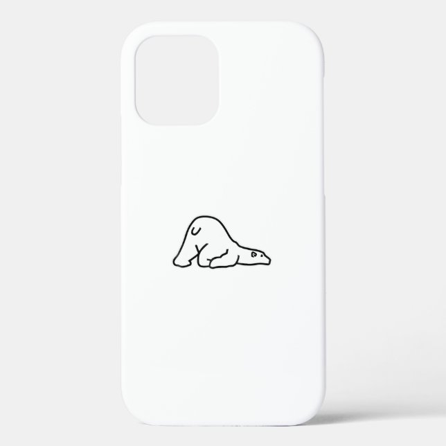 Lazy Cute Polar Bear Animal Lover Case-Mate iPhone Case (Back)