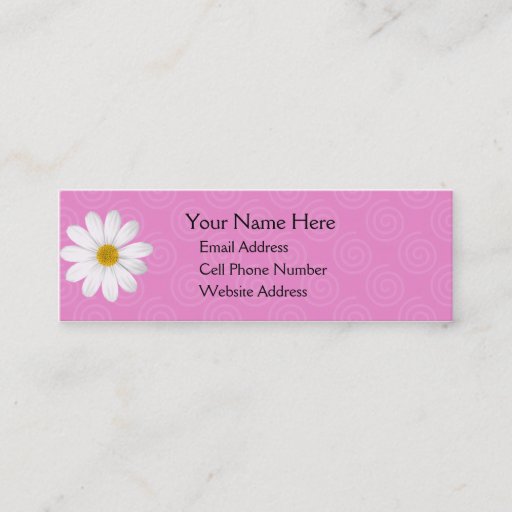 Customizable Lazy Daisy Skinny Profile Card Business Cards