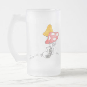 Lazy Day Frosted Glass Beer Mug