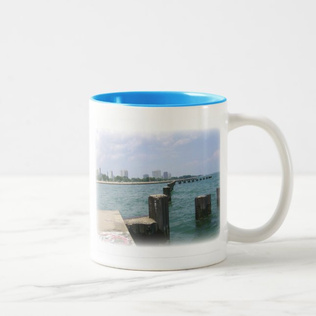 Lazy Day on the Docks Two-Tone Coffee Mug (Right)