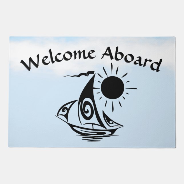 Lazy Day Sailing Doormat (Front)