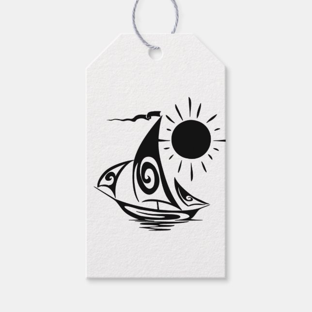 Lazy Day Sailing Gift Tags (Front)