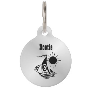 Lazy Day Sailing License and Contact Info Back Pet ID Tag