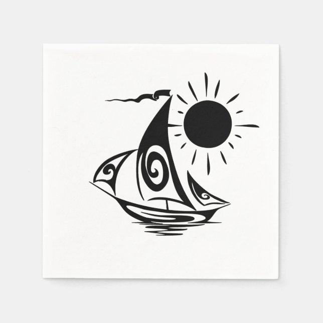 Lazy Day Sailing Napkins (Front)