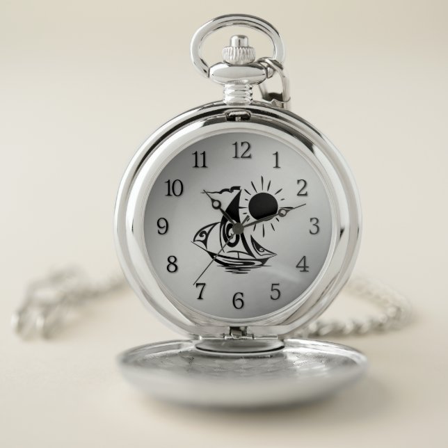 Lazy Day Sailing Pocket Watch (Inside)
