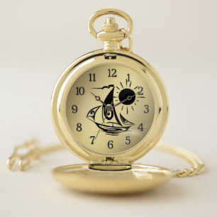 Lazy Day Sailing Pocket Watch