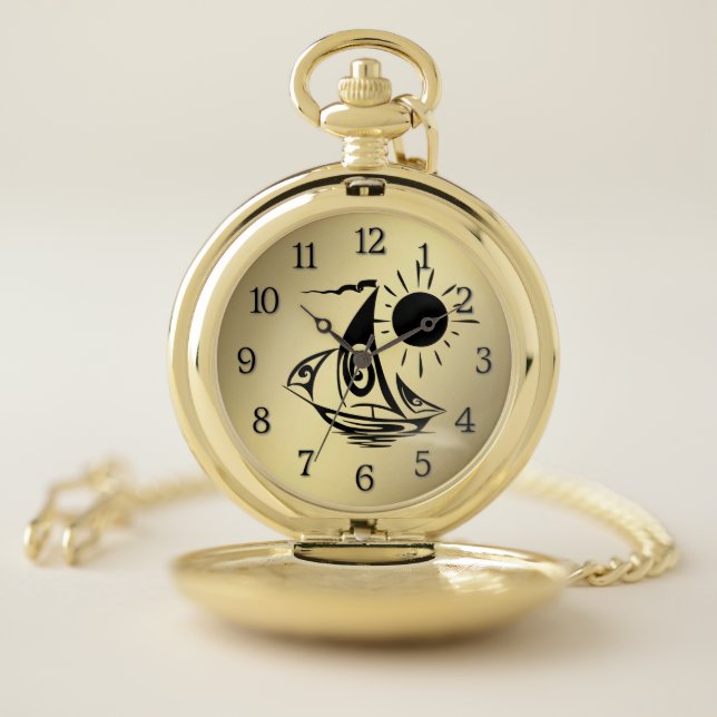 Lazy Day Sailing Pocket Watch (Inside)