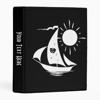 Lazy Day Sailing Theater White Sailboat Mini Binder