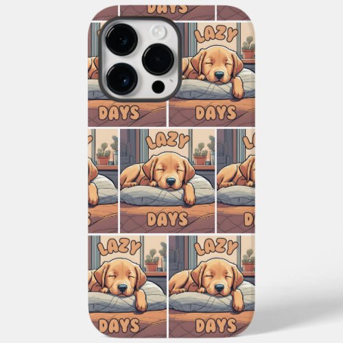 Lazy Days _ Puppy Case_Mate iPhone 14 Pro Max Case