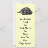 Lazy Dog BOOK MARK: "Tuck Me In" (Front)